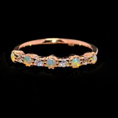 Opal silver ring